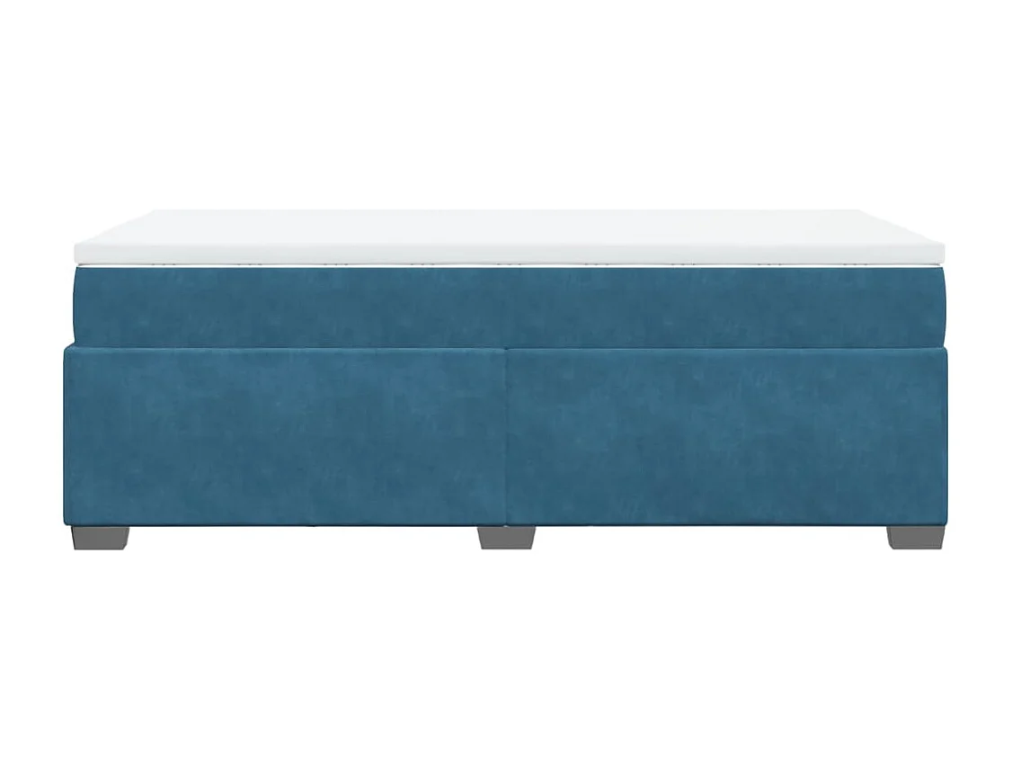Boxspring met matras fluweel donkerblauw 80x200 cm