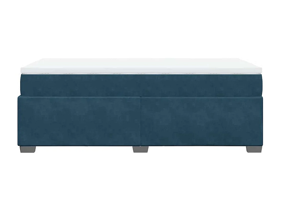 Sommier à lattes de lit et matelas Bleu foncé 80x200 cm Velours