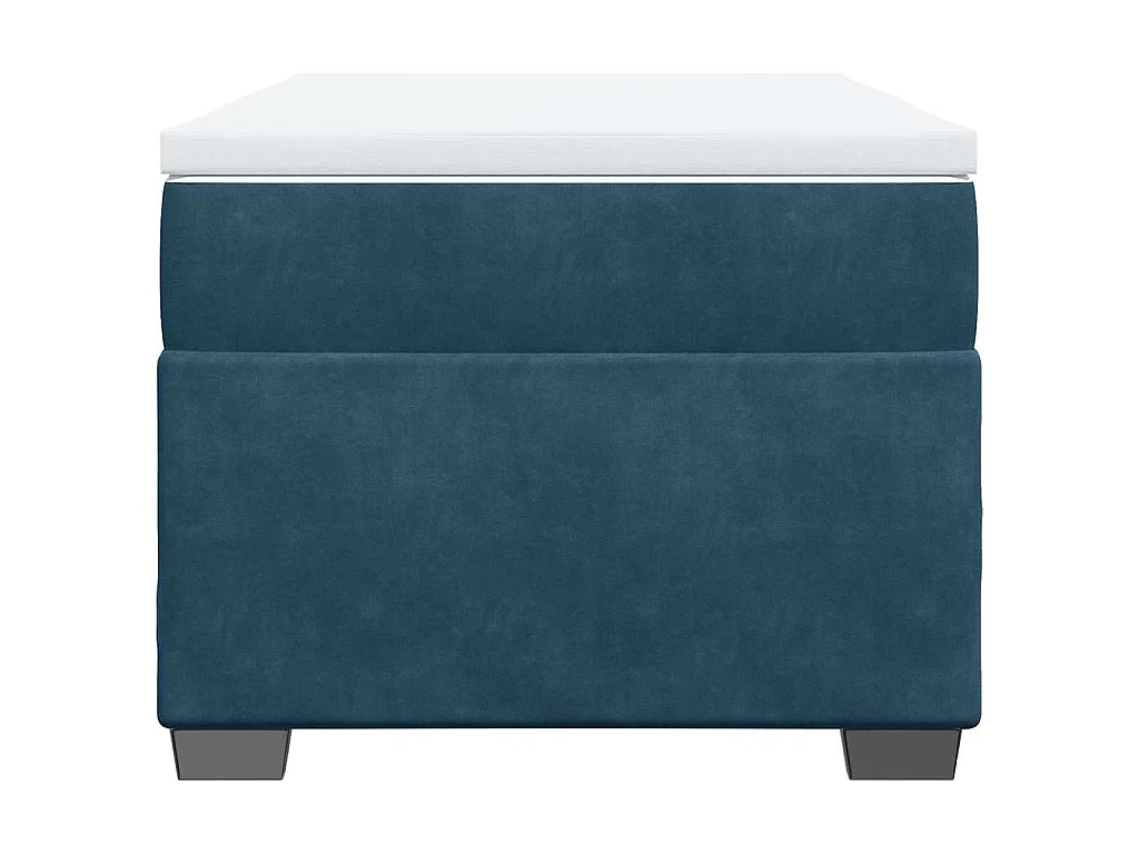 Boxspring met matras fluweel donkerblauw 80x200 cm