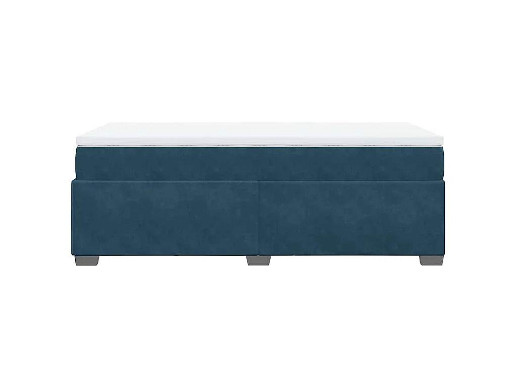 Boxspring met matras fluweel donkerblauw 80x200 cm