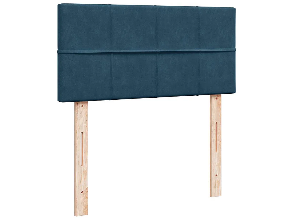 Estrutura cama otomana colchão 80x200 cm veludo azul escuro
