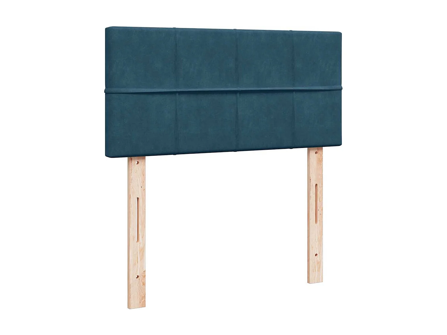 Cama otomana con colchón y LED terciopelo azul oscuro 80x200 cm