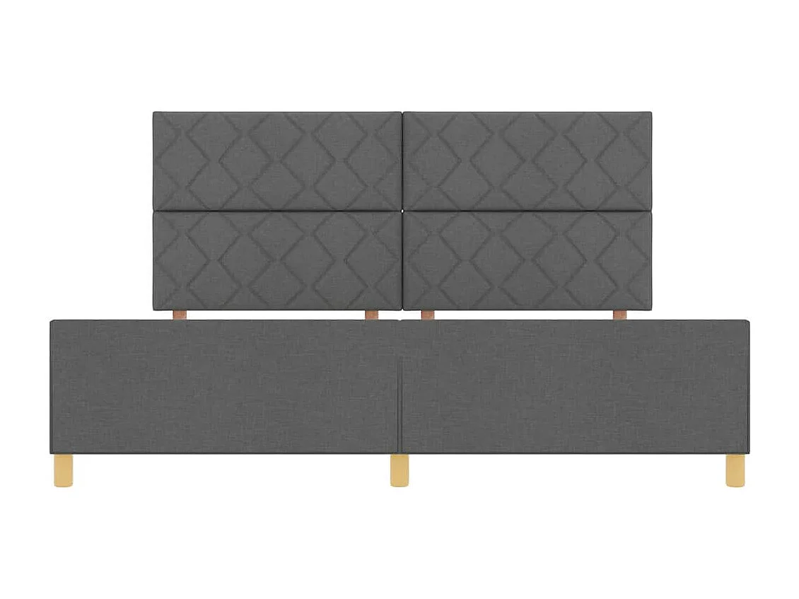 Bedframe met hoofdeinde Donkergrijs 200 x 200 cm Stof