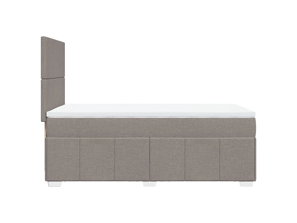 Boxspringbett mit Matratze Taupe 80x200 cm Stoff