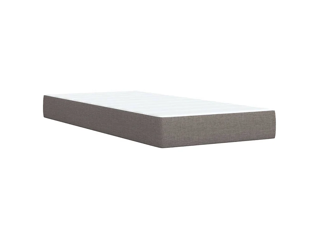 Boxspringbett mit Matratze Taupe 80x200 cm Stoff