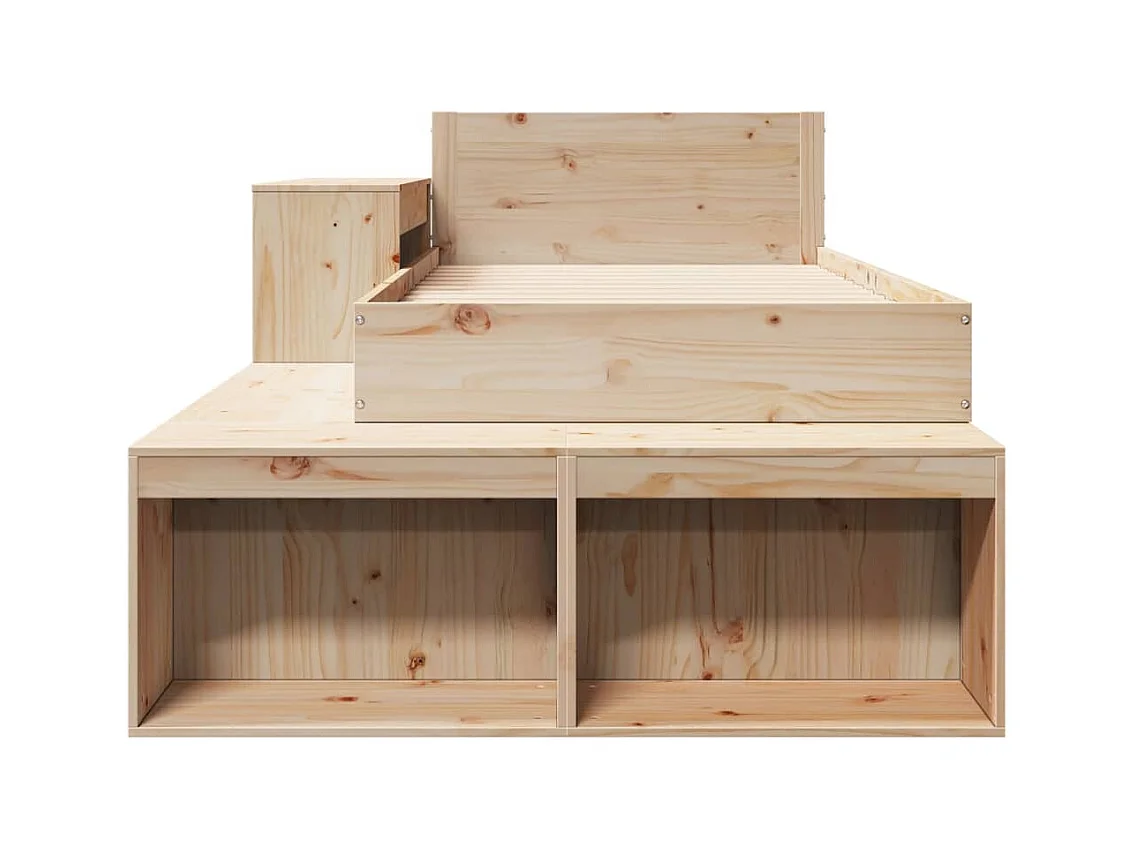 Cadre de lit sans matelas 75x190 cm bois de pin massif