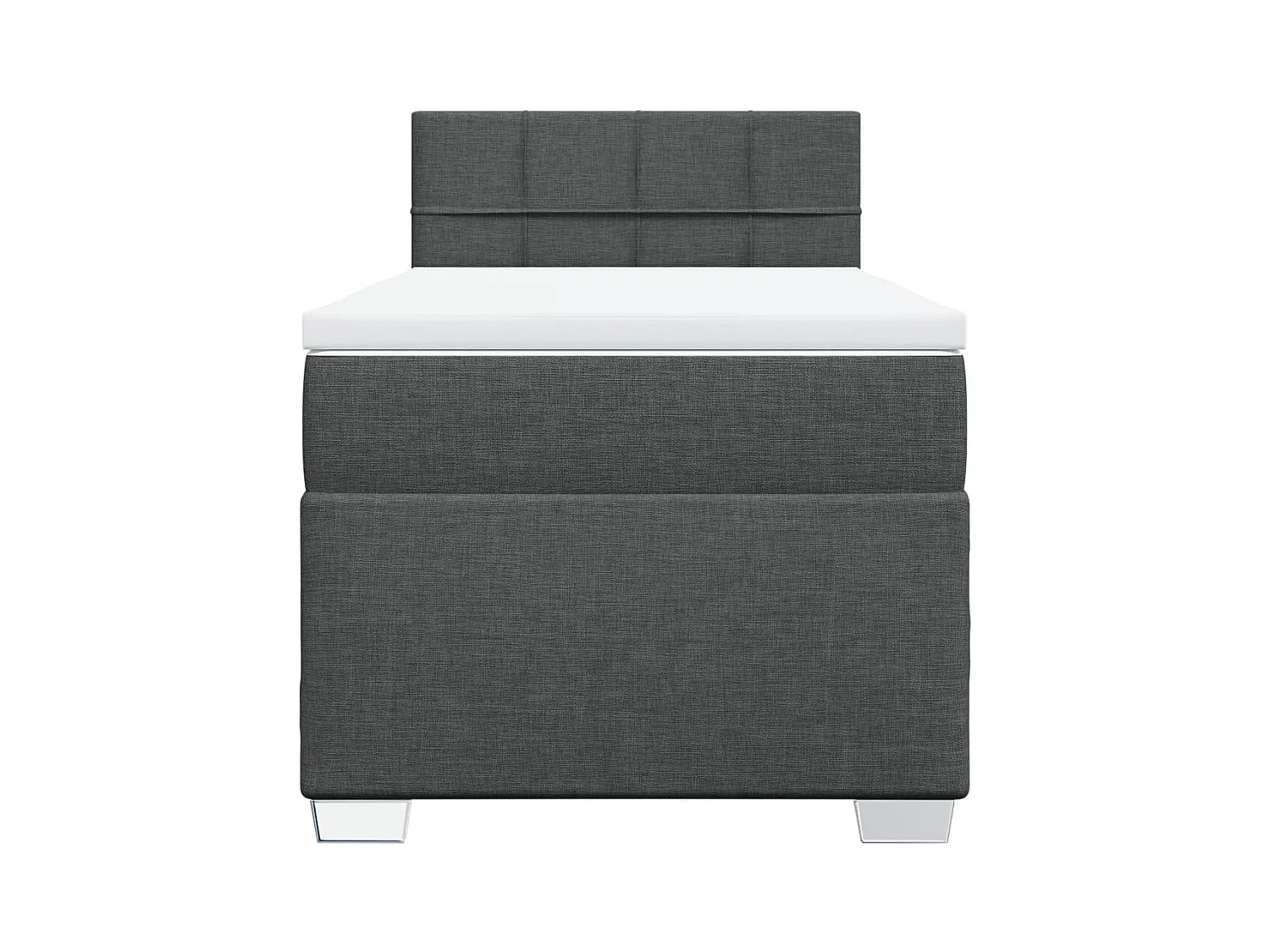Sommier à lattes de lit avec matelas Gris foncé 80x200 cm Tissu