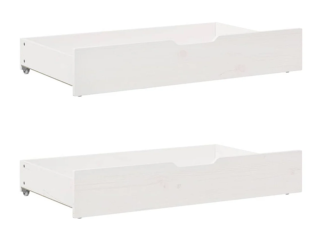 Lit de jour et tiroirs sans matelas blanc 80x200 cm bois massif