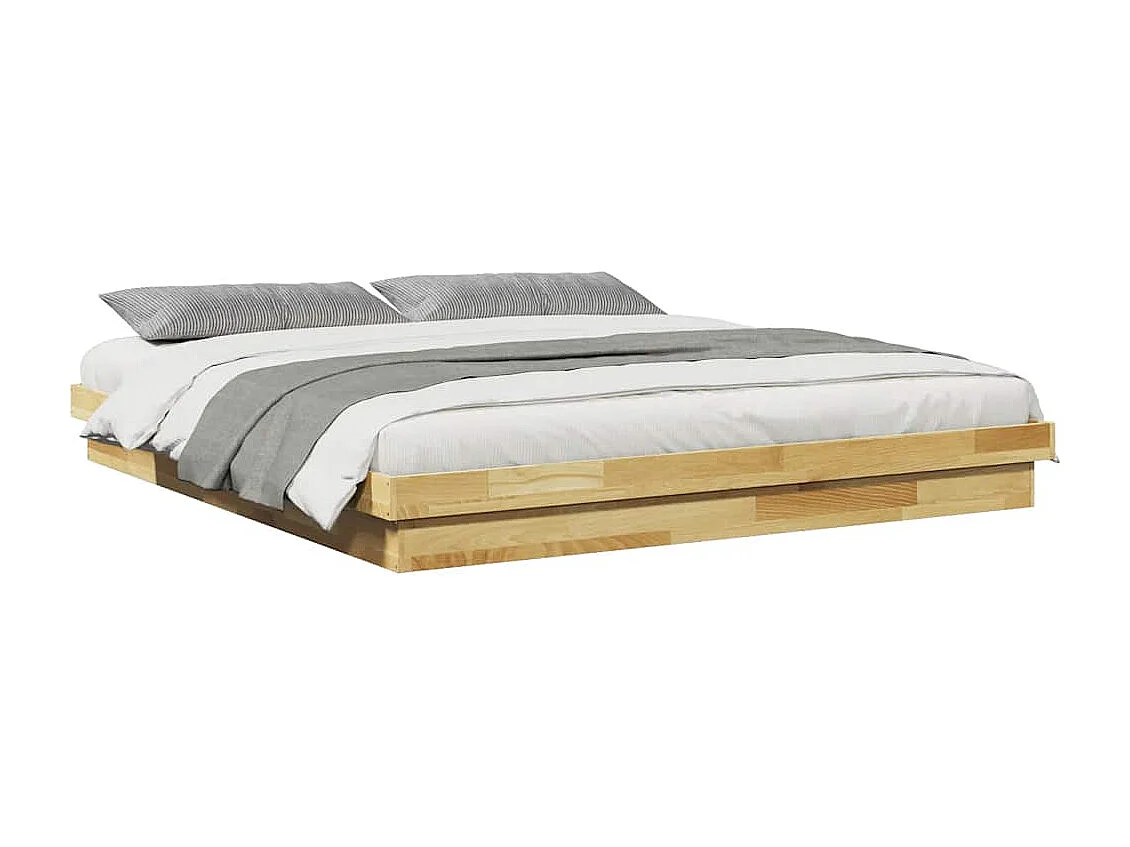 Bedframe zonder matras 200x200 cm massief hout eiken