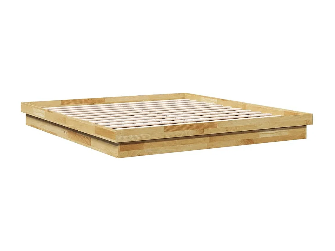 Bedframe zonder matras 200x200 cm massief hout eiken