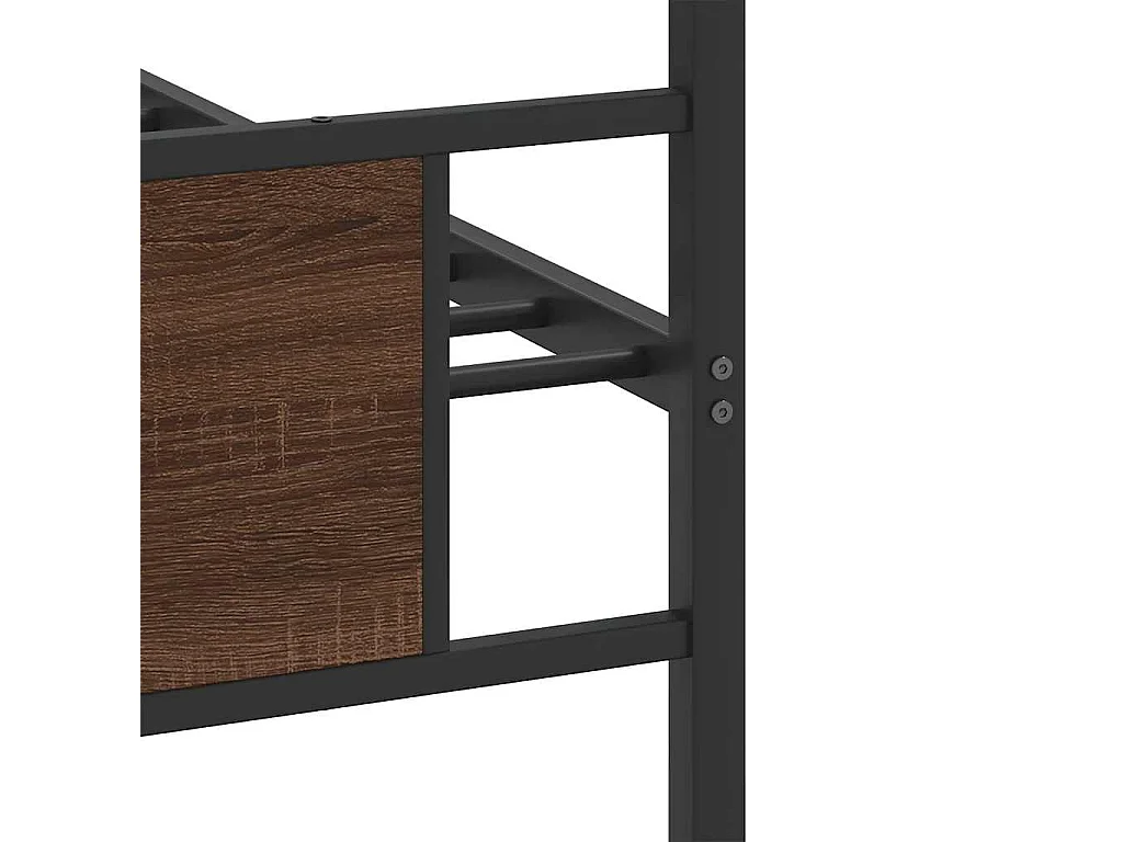 Cadre de lit sans matelas chêne marron 75x190cm bois ingénierie