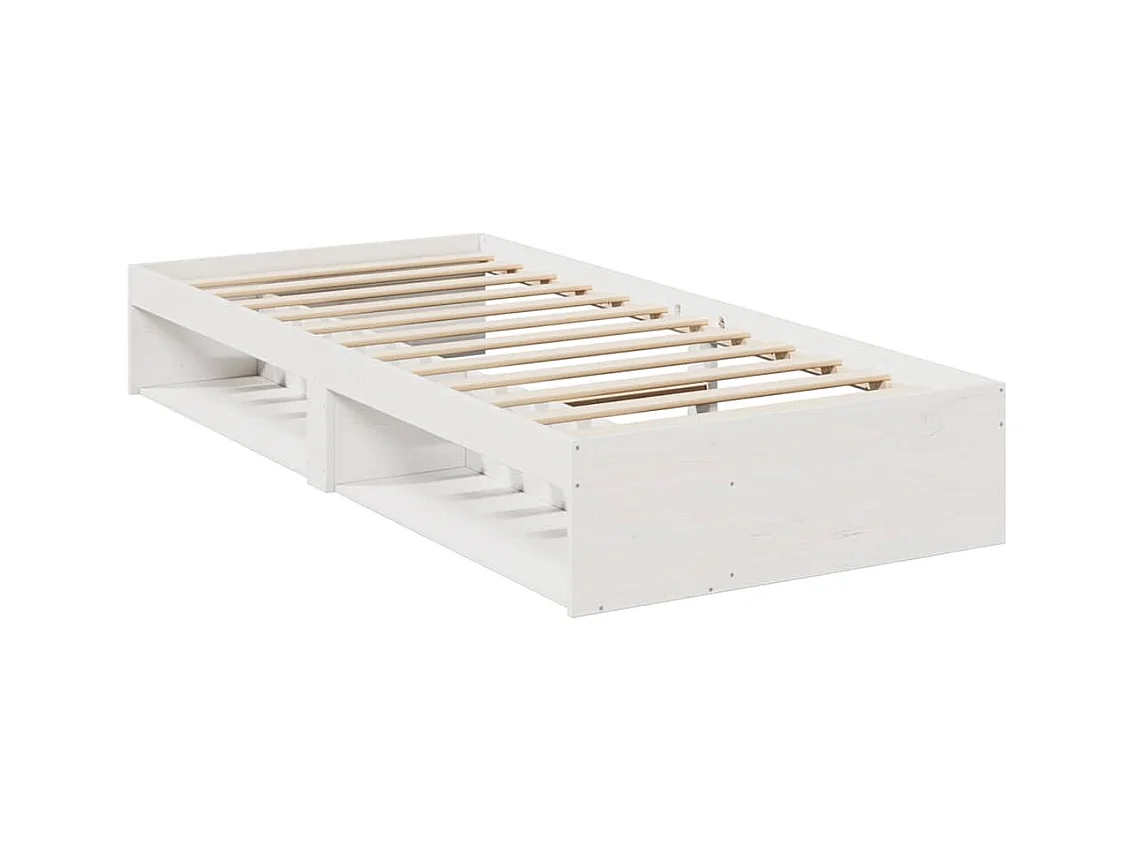 Lit de jour avec matelas blanc 80x200 cm bois de pin massif