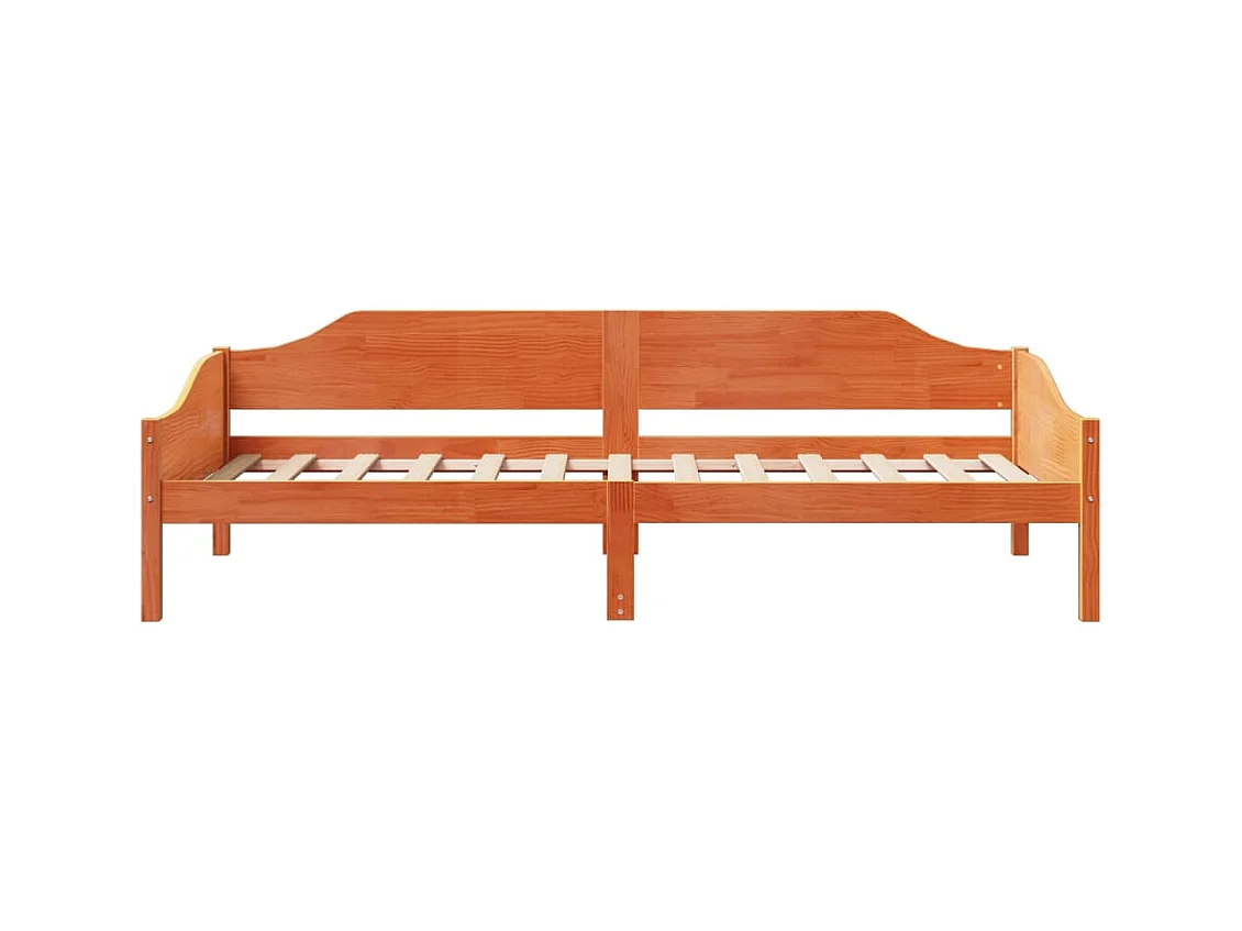 Cadre de lit sans matelas cire marron 80x200 cm bois pin massif
