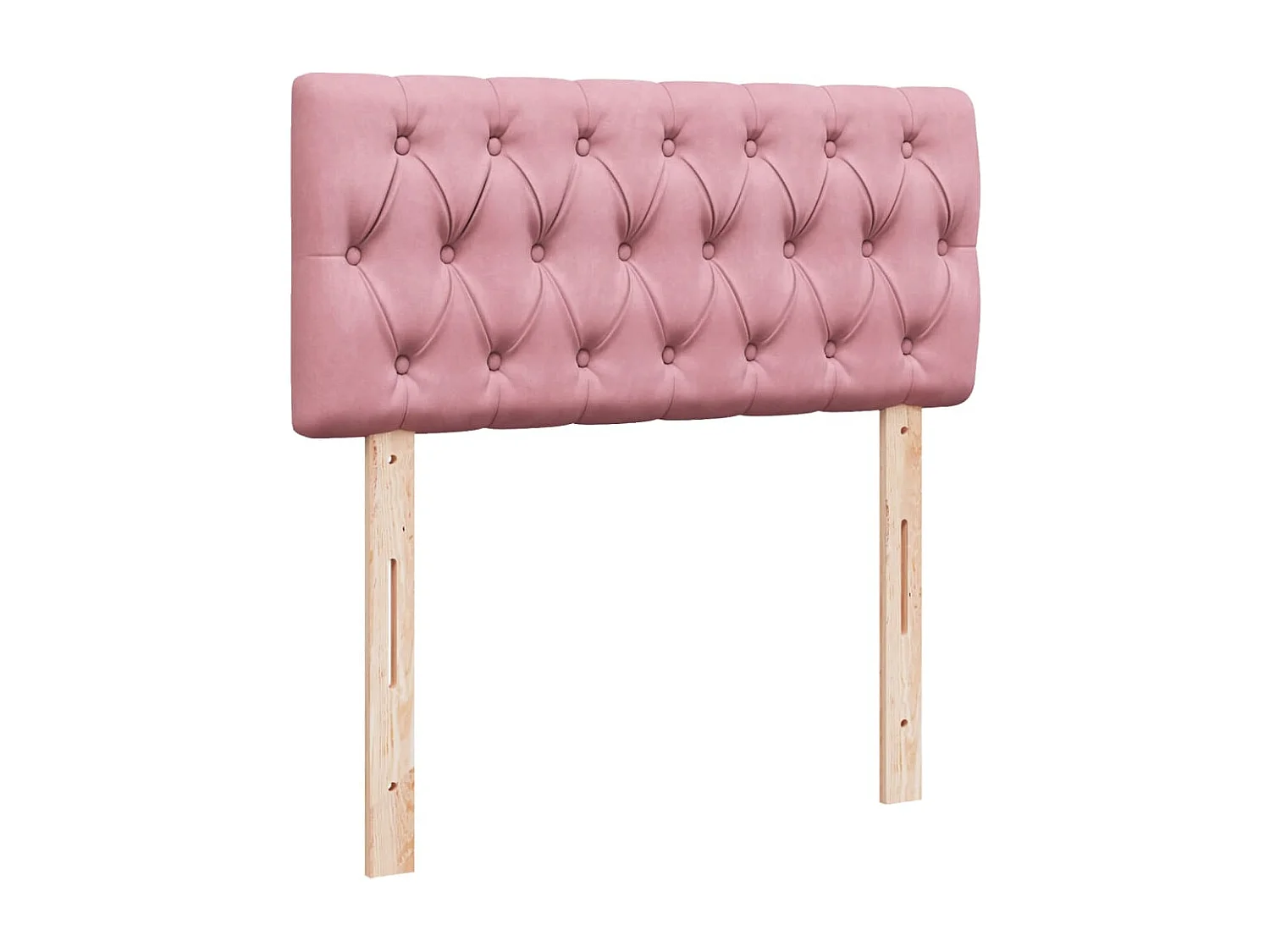 Cama box spring con colchón terciopelo rosa 80x200 cm