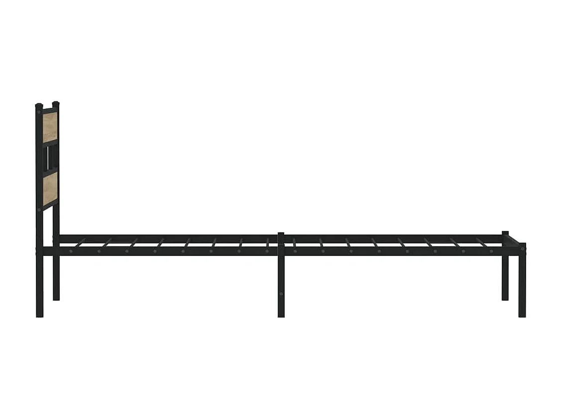 Bedframe zonder matras metaal sonoma eikenkleurig 80x200 cm
