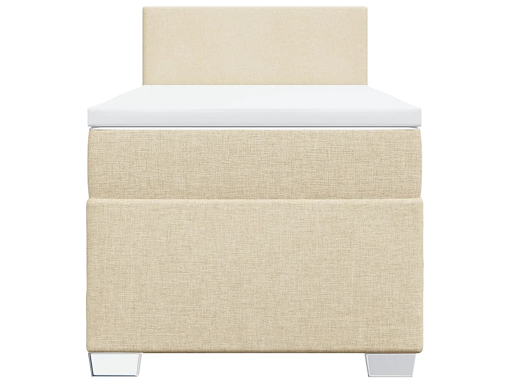Boxspringbett mit Matratze Creme 80x200 cm Stoff