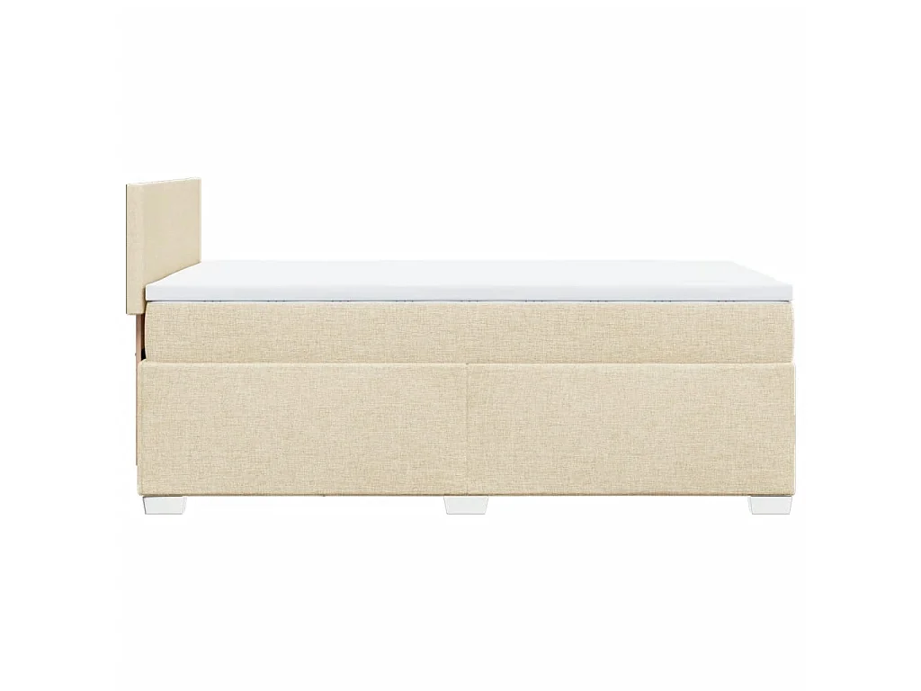 Boxspringbett mit Matratze Creme 80x200 cm Stoff
