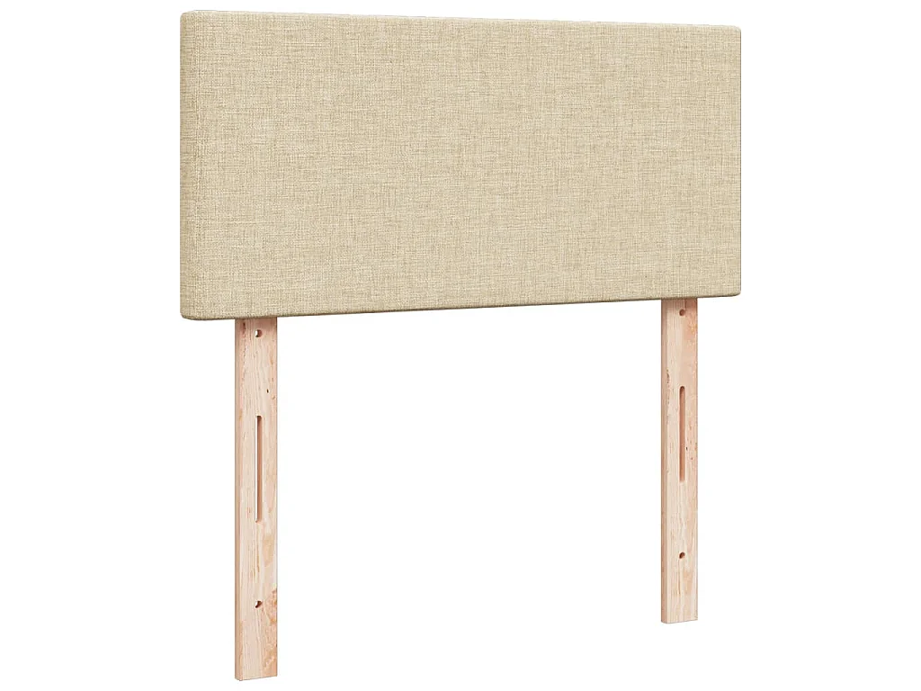 Boxspringbett mit Matratze Creme 80x200 cm Stoff