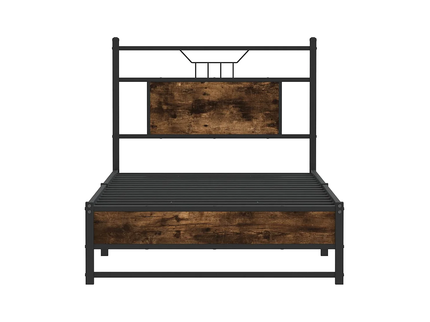 Bettgestell ohne Matratze Räuchereiche 80x200 cm Holzwerkstoff