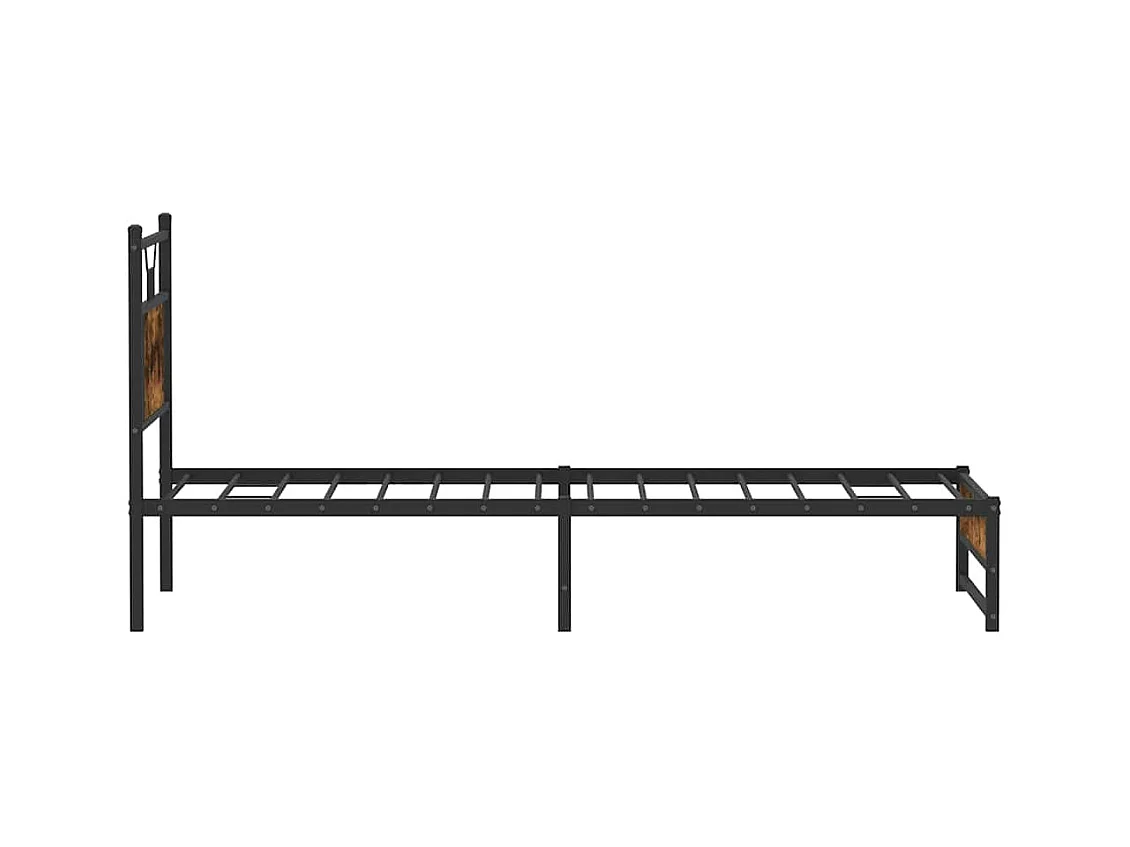 Bettgestell ohne Matratze Räuchereiche 80x200 cm Holzwerkstoff