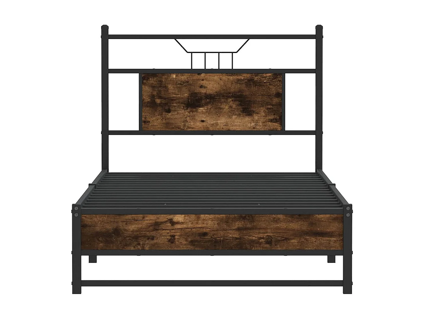 Bedframe zonder matras hout gerookt eikenkleurig 80x200 cm