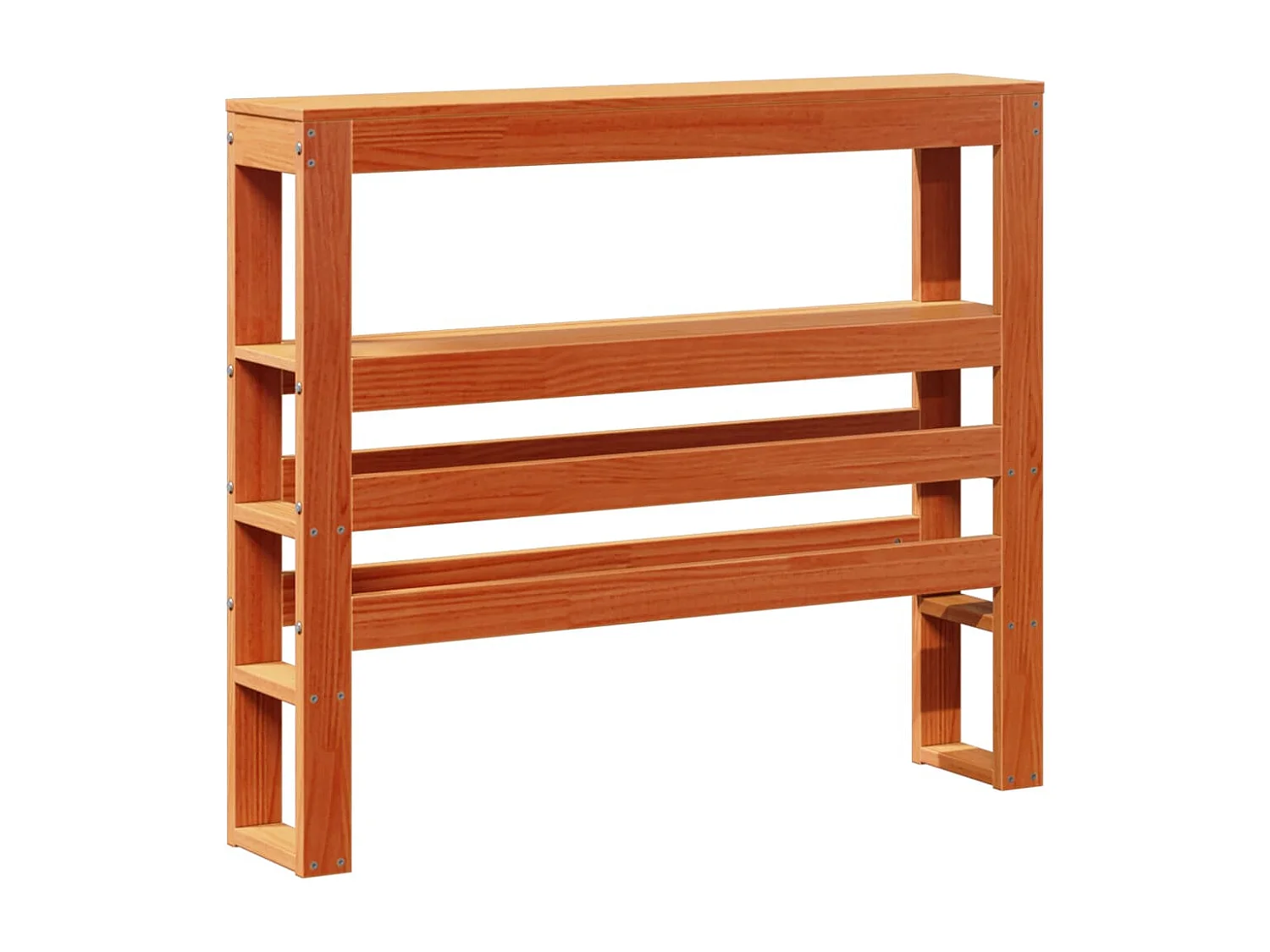 Estrutura cama c/ cabeceira 75x190 cm pinho maciço castanho-mel