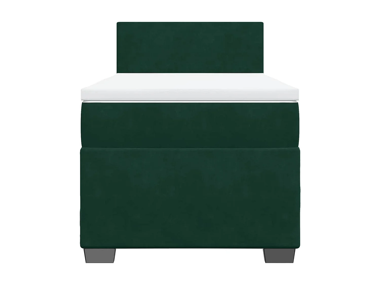 Sommier à lattes de lit et matelas Vert foncé 80x200 cm Velours