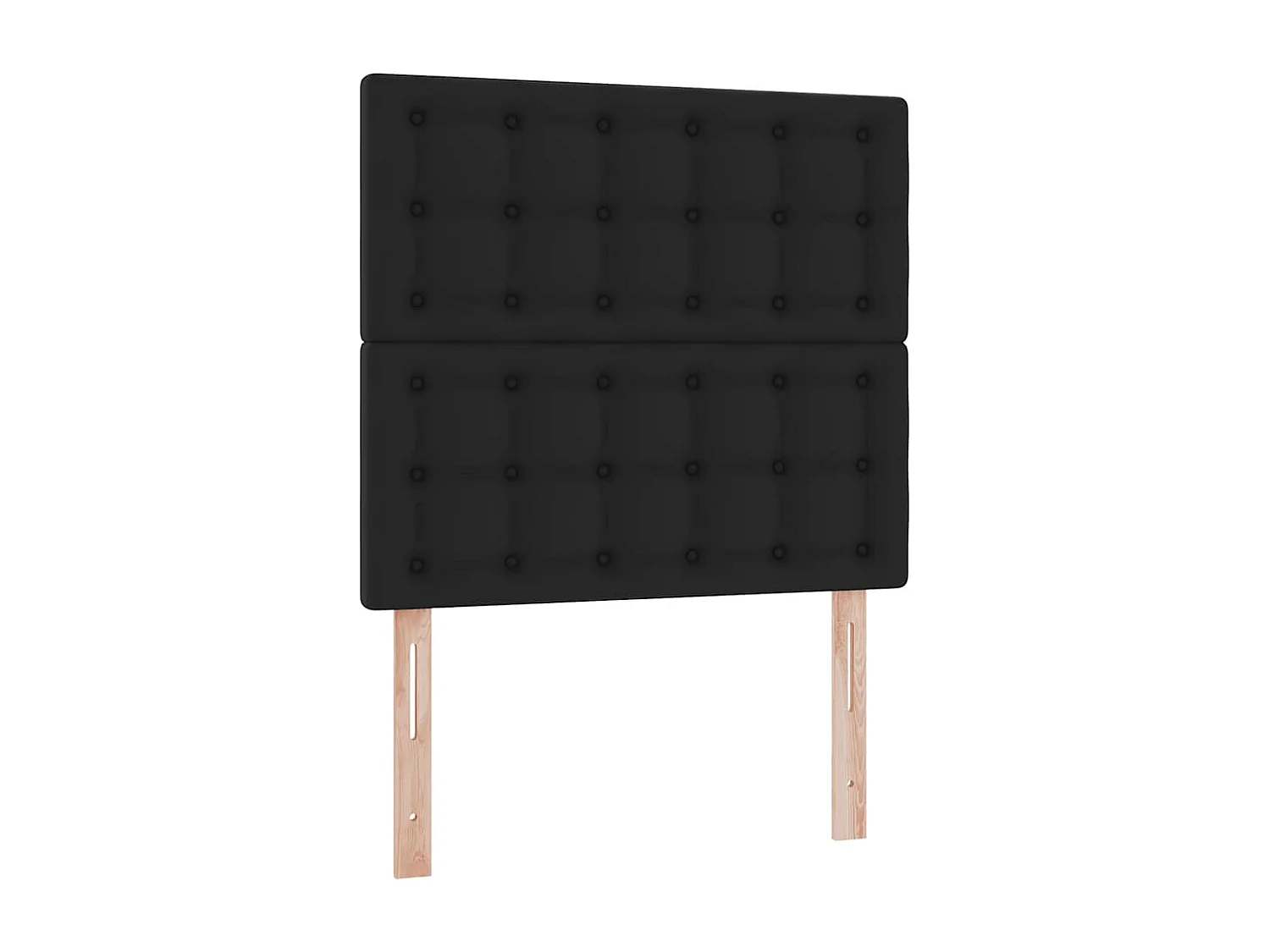 Letto Pouf con Materasso Nero 80x200 cm Similpelle