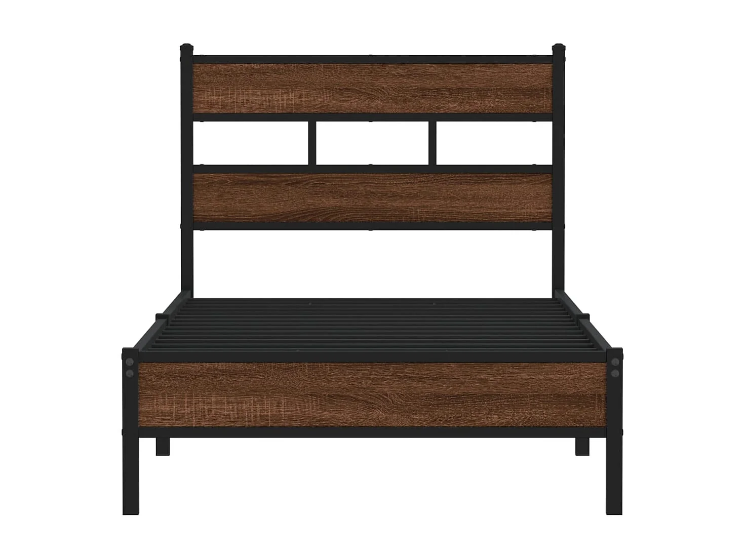 Cadre de lit sans matelas chêne marron 80x200cm bois ingénierie