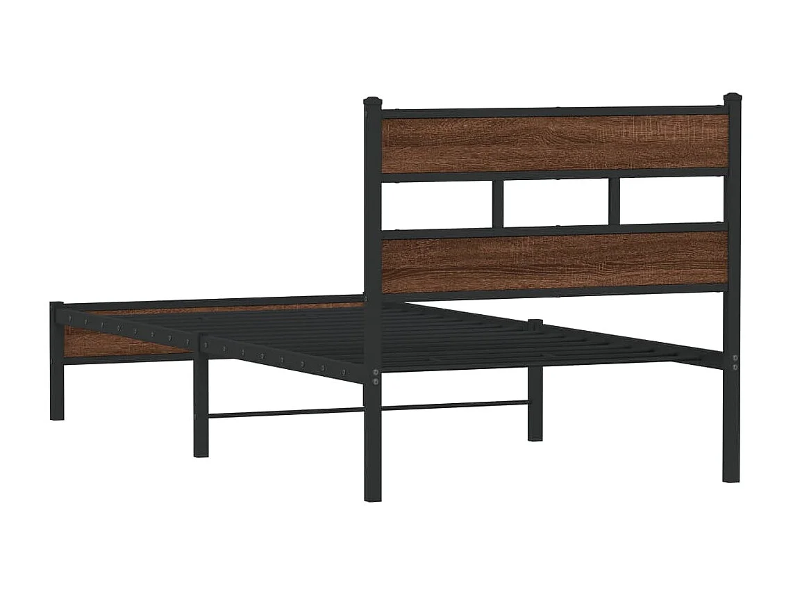 Cadre de lit sans matelas chêne marron 80x200cm bois ingénierie