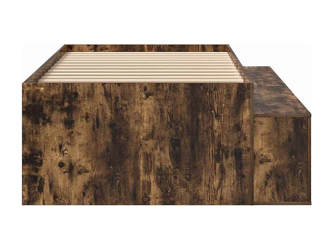 Bettrahmen Geräucherte Eiche 70 x 190 cm Holzwerkstoff