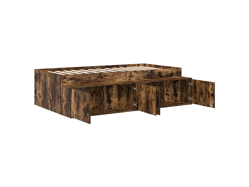 Cadre de lit Chêne fumé 70 x 190 cm Bois d'ingénierie
