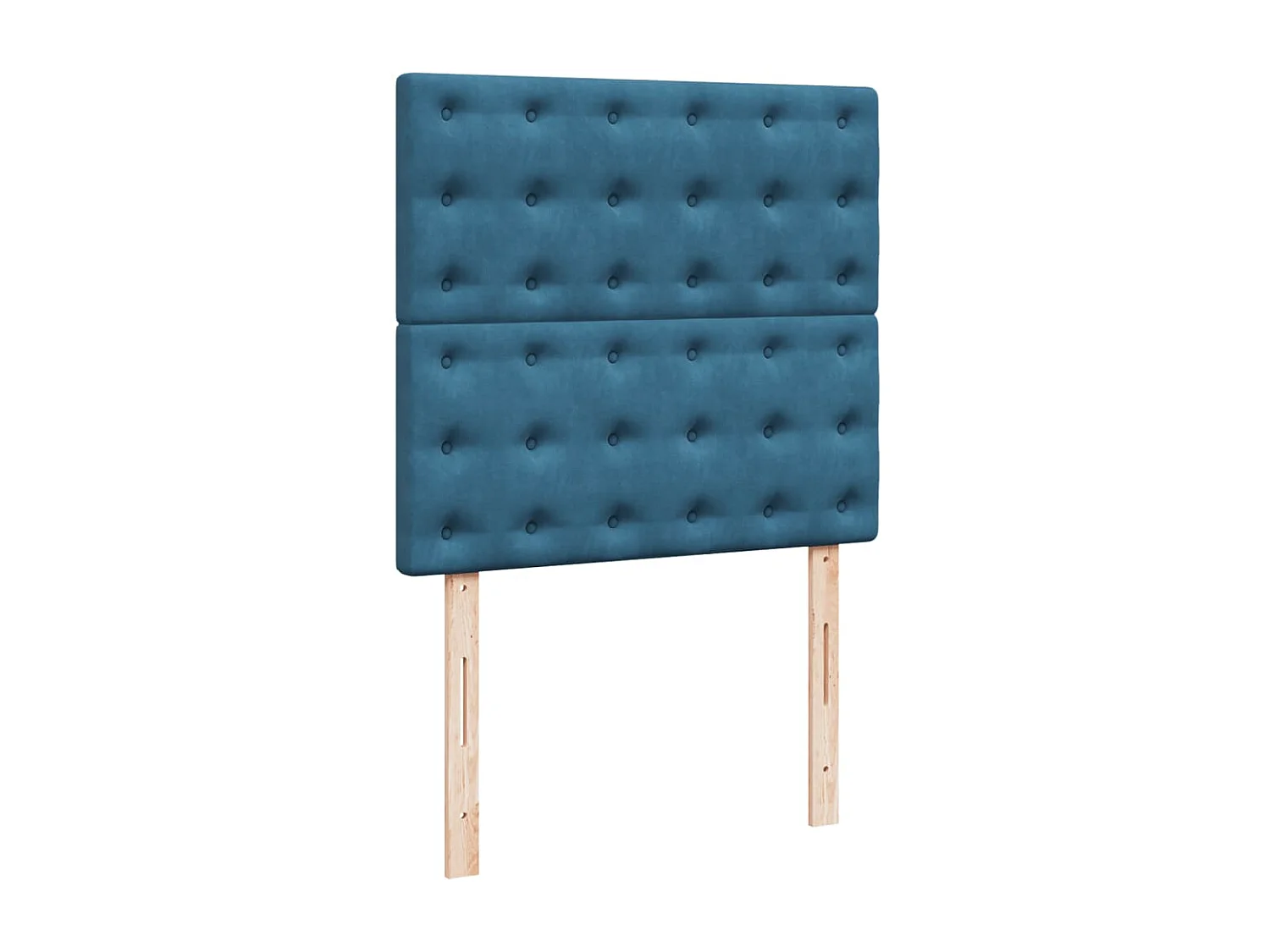 Sommier à lattes de lit avec matelas bleu 80x200 cm velours