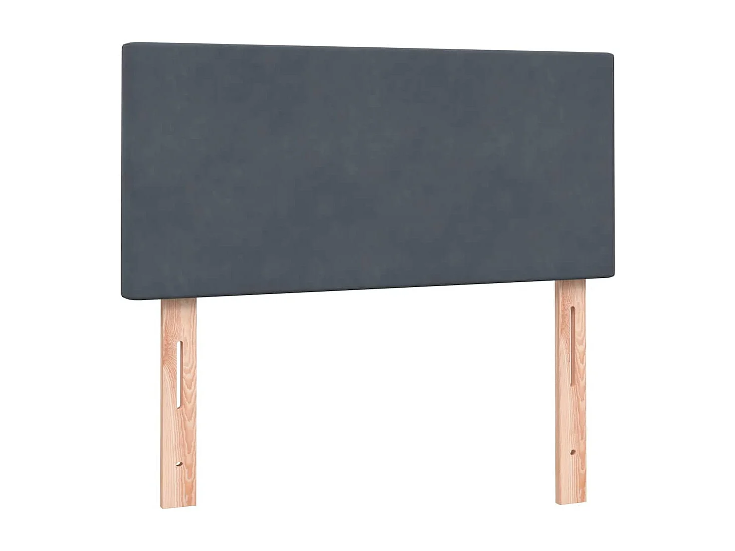 Cama box spring con colchón y LED terciopelo gris oscuro 80x220 cm