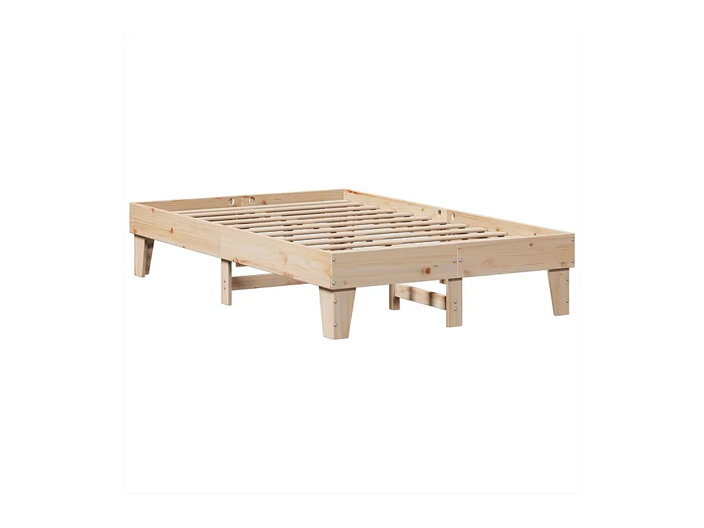 Cadre de lit sans matelas 135x190 cm bois de pin massif