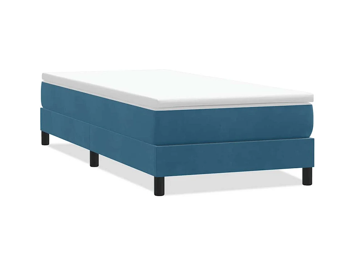 Sommier à lattes de lit sans matelas bleu foncé 80x220 cm