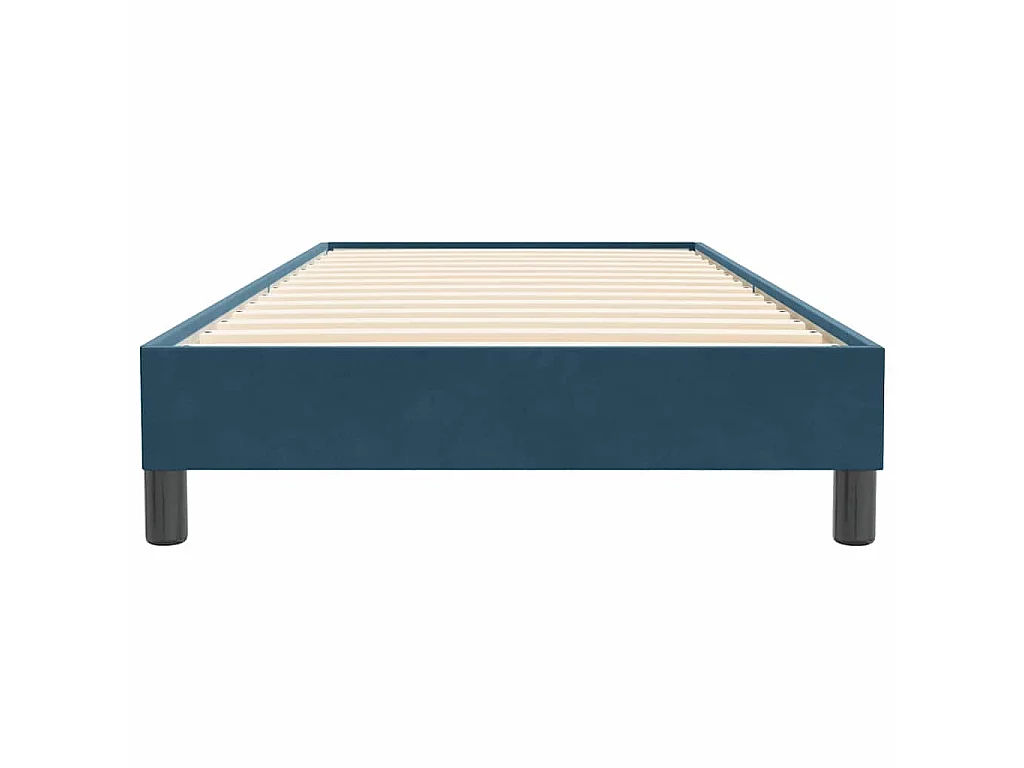 Letto a Molle senza Materasso Blu Scuro 80x220 cm Velluto