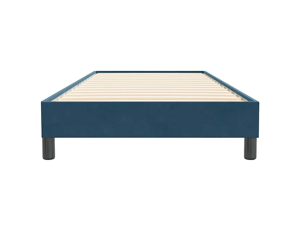 Boxspringbett ohne Matratze Dunkelblau 80x220 cm Samt