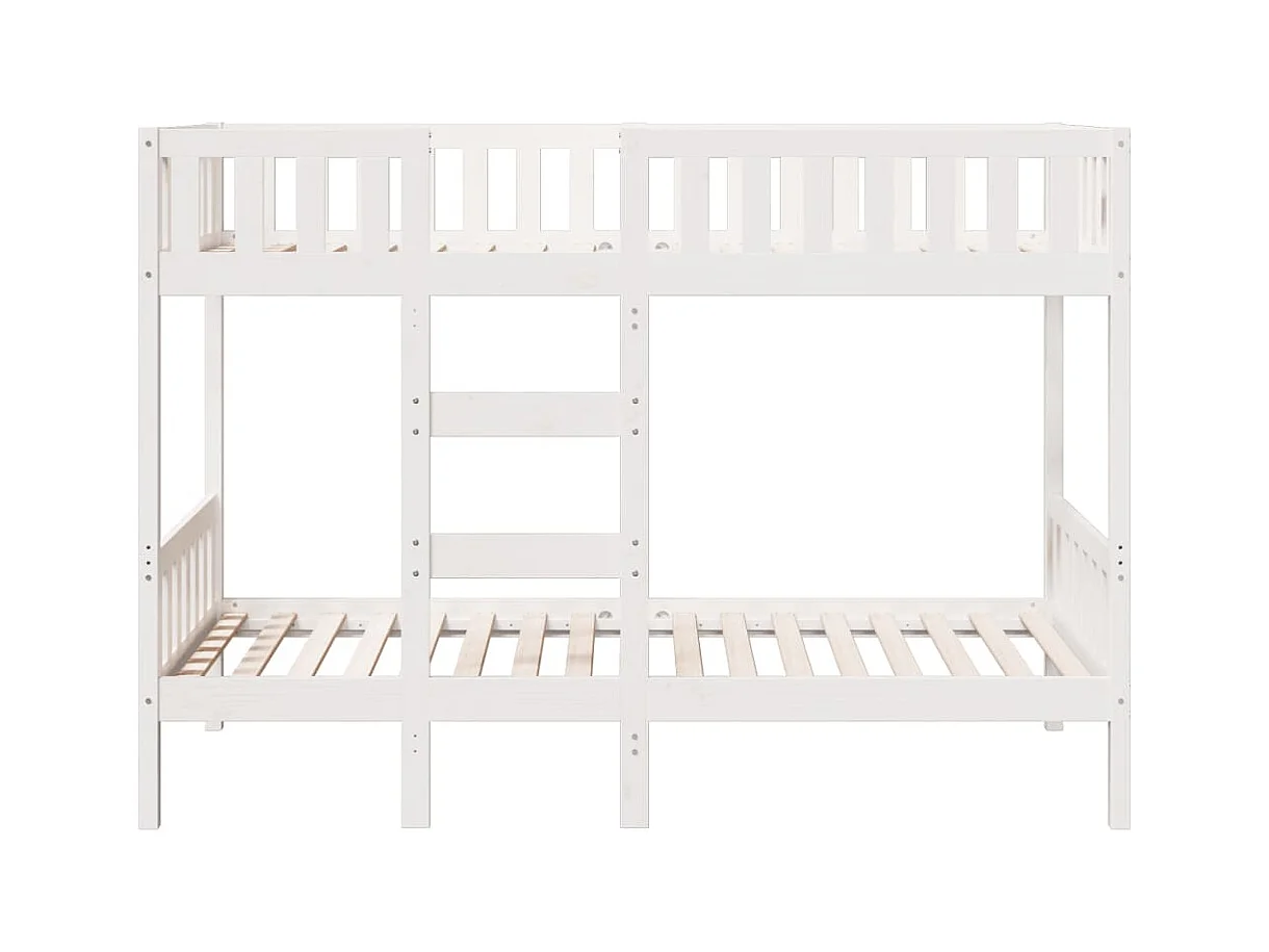 Lit superposé Blanc 75x190 cm Bois de pin massif