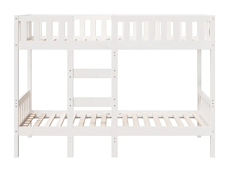 Lit superposé Blanc 75x190 cm Bois de pin massif