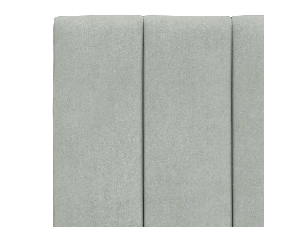 Letto con Materasso Hanko Grigio Chiaro 80x200 cm in Velluto