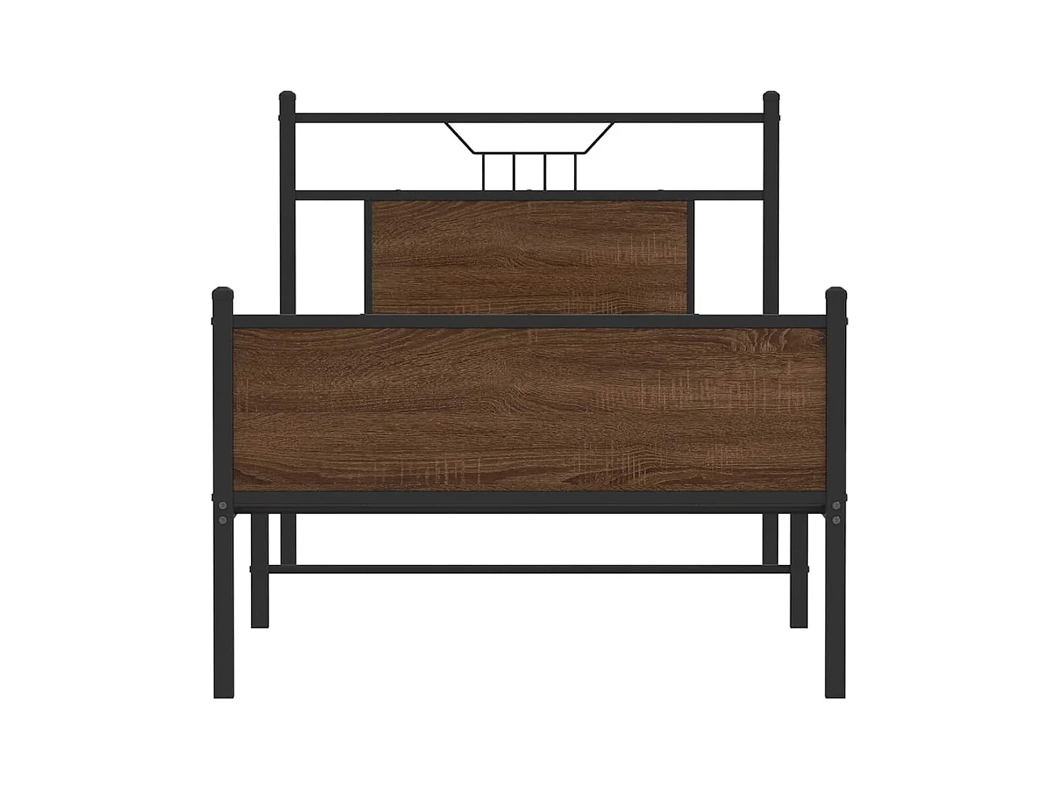 Bettgestell ohne Matratze Braun Eiche 75x190 cm Holzwerkstoff
