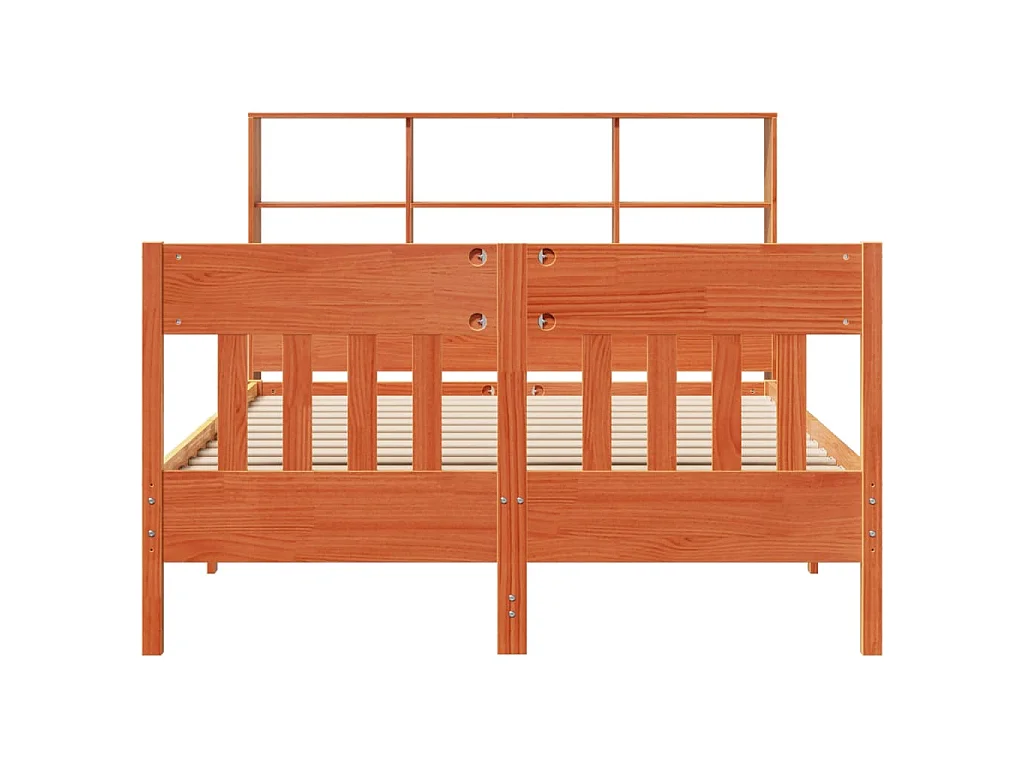Letto senza Materasso Marrone Cera 135x190 cm in Legno di Pino