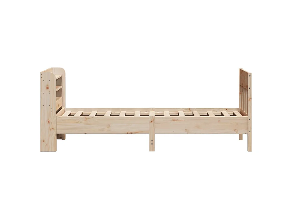 Bedframe zonder matras massief grenenhout 75x190 cm