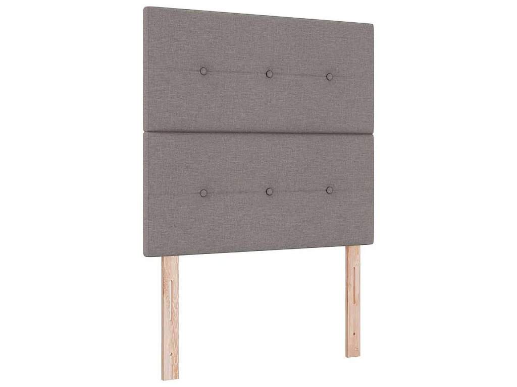Cadre de lit avec tête de lit Taupe 80 x 200 cm tissu