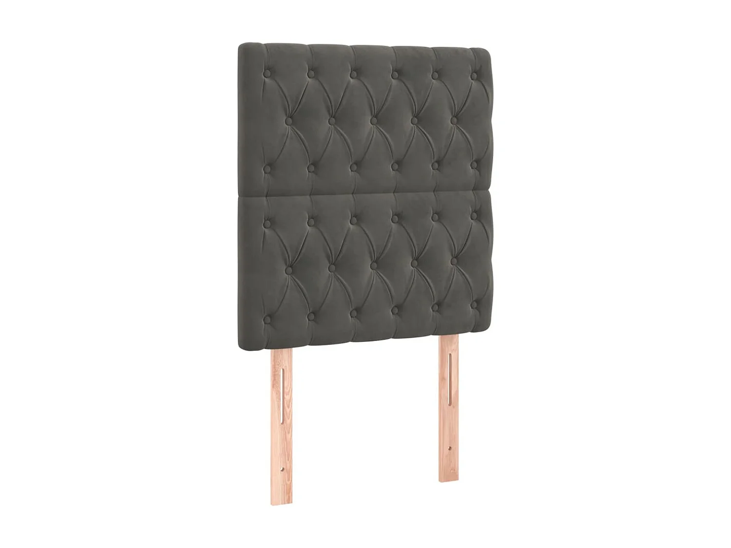 Giroletto senza Materasso Grigio Scuro 80x200 cm Velluto