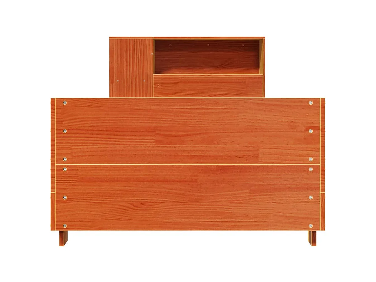 Cadre de lit sans matelas cire marron 75x190 cm bois pin massif