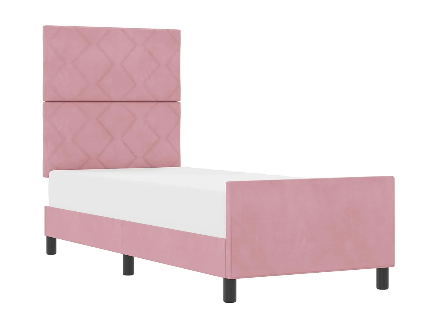 Boxspringbed met hoofdeinde Roze 80 x 200 cm Fluweel