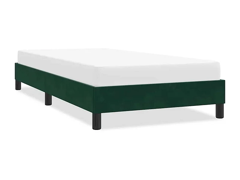 Cadre de lit sans matelas vert foncé 80x220 cm velours