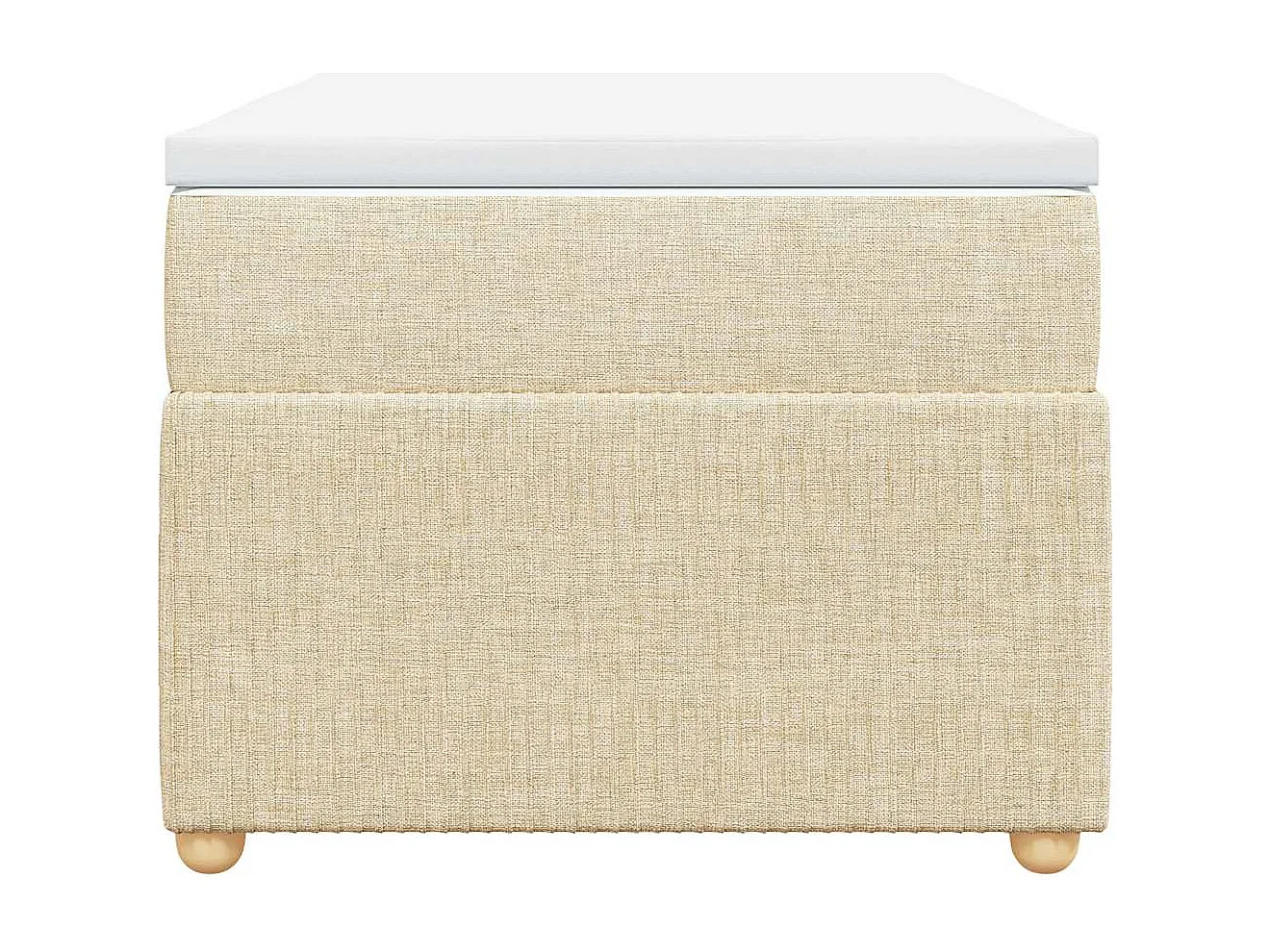 Boxspring met matras stof crèmekleurig 80x200 cm